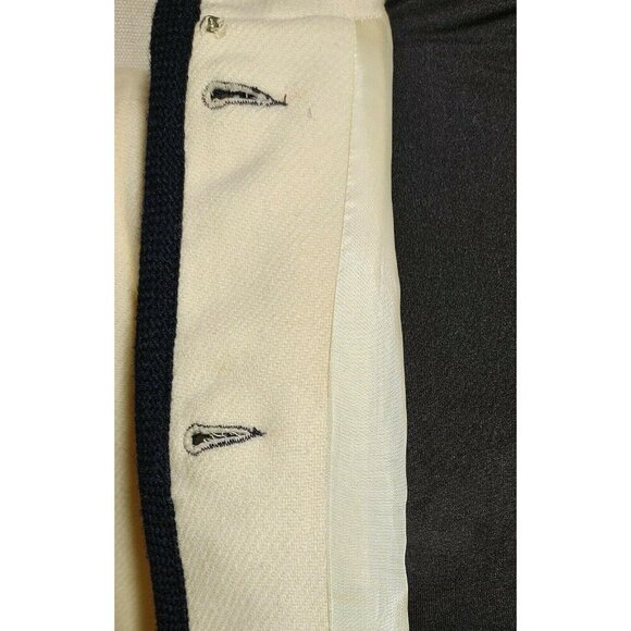 Vintage Jack Winter Womens Wool Jacket Size 10 With Navy Trim & Gold Buttons - Picture 8 of 12